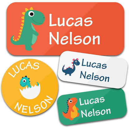 140PCS Custom Waterproof Name Stickers - Cartoon Personalized Labels for Clothes & Personal Items