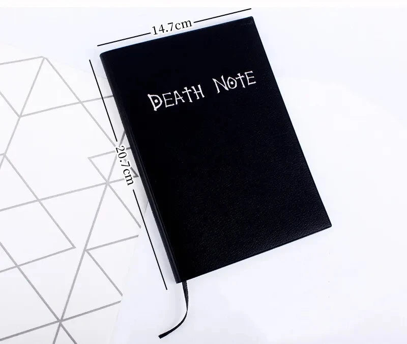 A5 Anime Notebook Set – Leather Journal, Feather Pen, Animation Art Writing Notepad, Christmas Gift