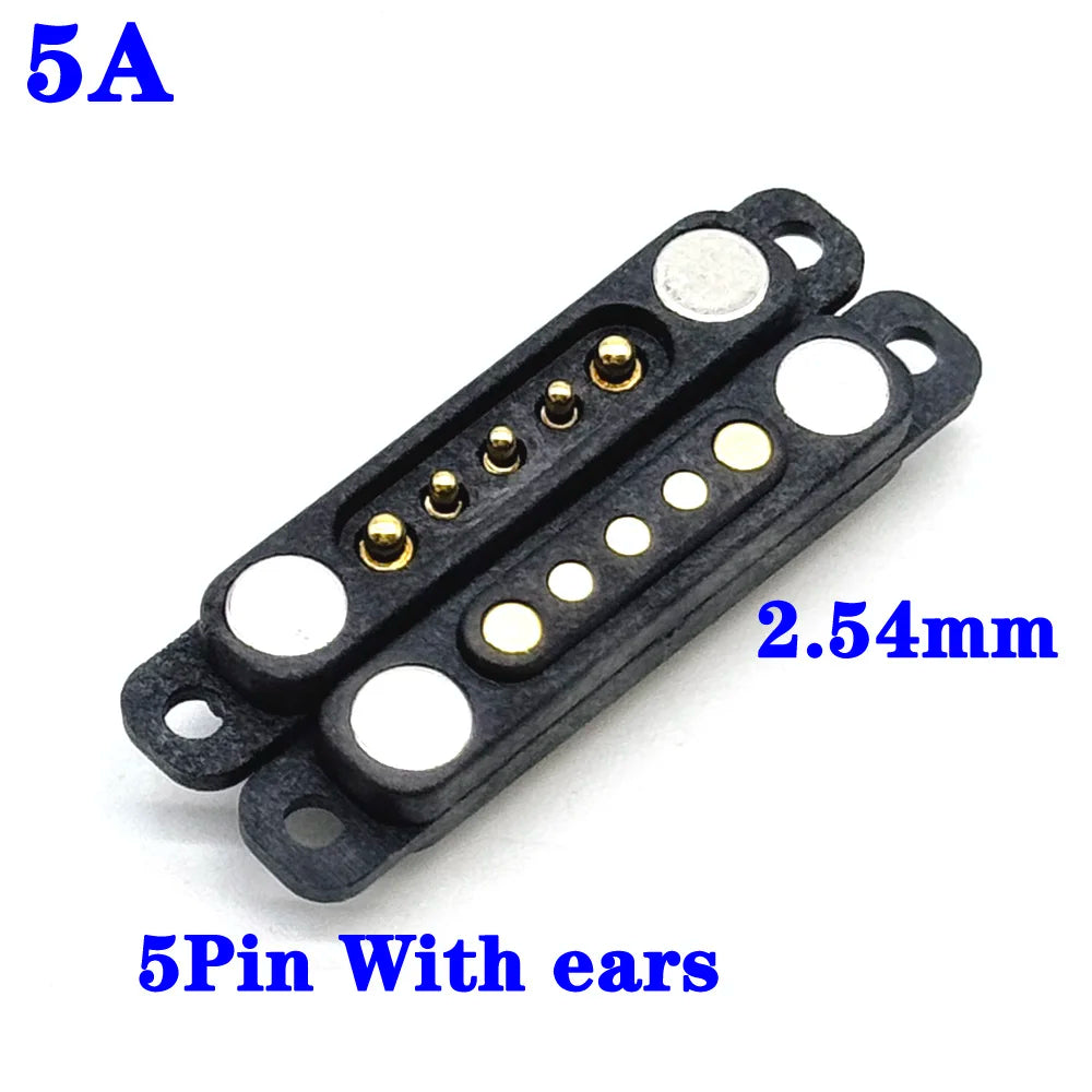 Magnetic Pogo Pin Connector - 5A Waterproof High-Current Spring Probe Male Female DC Charging Connector, 2/3/4/5/6/7/8 Pin