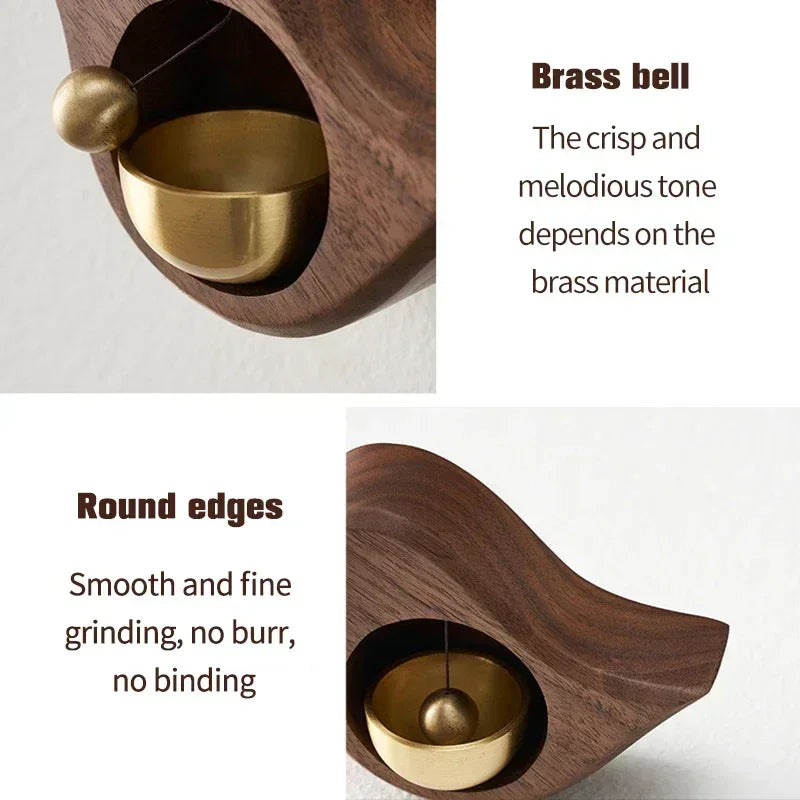 Wooden Landscape Door Bell – Magnetic Wind Chime for Home Entrance Alert & Decor