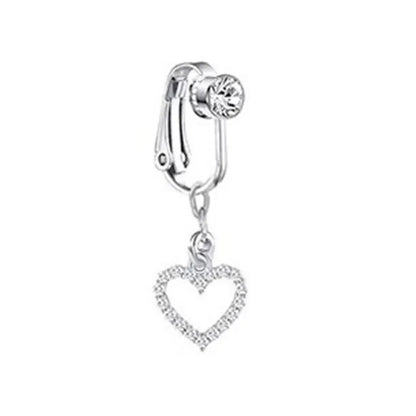 Faux Belly Ring - Non-Piercing Clip-On Navel Button Body Jewelry Belly Piercing Accessory