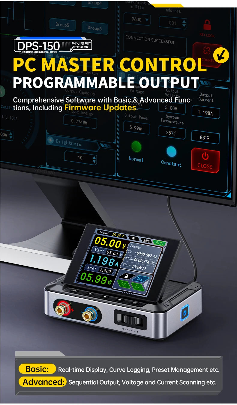 FNIRSI DPS-150 Mini Laboratory DC Power Supply — Adjustable 30V 5A Digital Display CNC Regulator