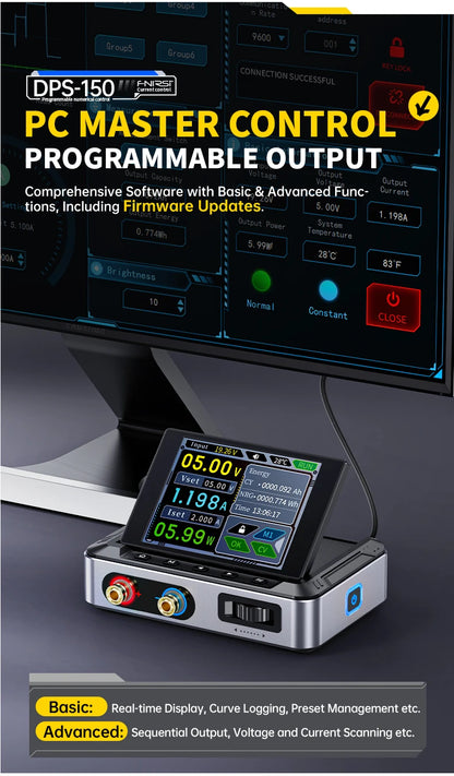 FNIRSI DPS-150 Mini Laboratory DC Power Supply — Adjustable 30V 5A Digital Display CNC Regulator