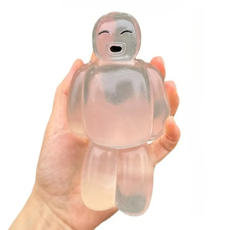 Transparent Jelly Robot Squishy Toy - Soft Slow-Rebound Stress Relief Fidget