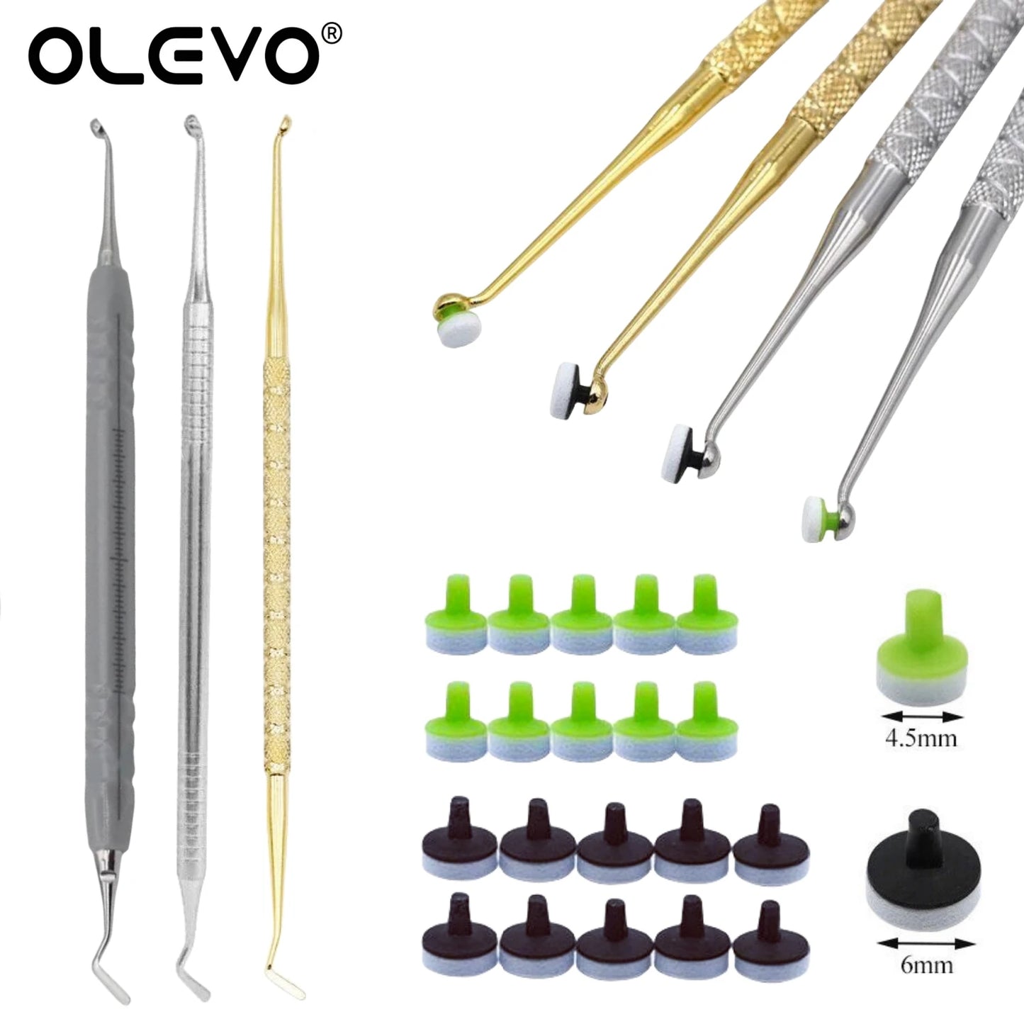 Dental Resin Filling Kit – Composite Light Cure Spatula & Molding Tools Set with Foam Pad Holder for Dentistry Use