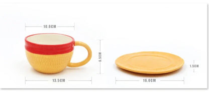 One Piece Mug – Creative Three Brothers Hat Shaped Coffee Cup, Anime Chopper, Ace & Sabo Ceramic Water Cup for Parties