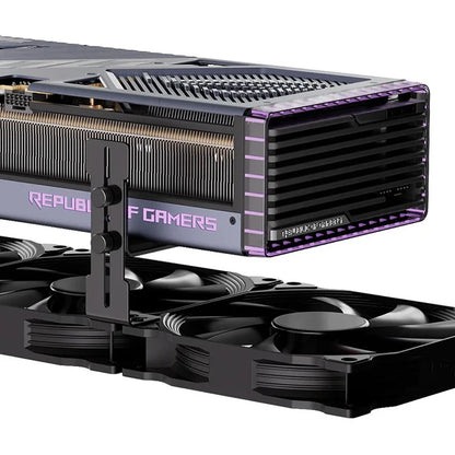 Adjustable GPU Support Bracket - Metal Graphics Card Holder with Fan Support Mount for PC Chassis