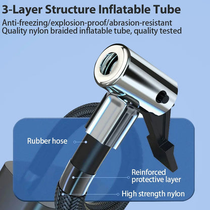 Rechargeable Air Pump – Portable Tire Inflator with Digital Display, Cordless Compressor for Car Tires, Bicycles, and Balls