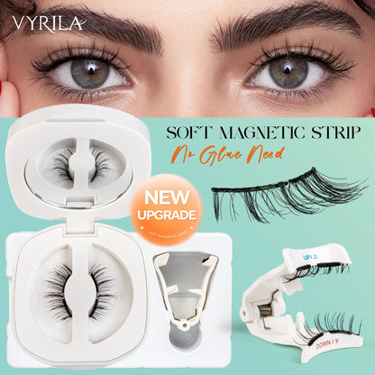 VYRILA Soft Magnetic Eyelashes – No Glue 3D Reusable Lashes for Natural Look & Easy Eye Makeup Application