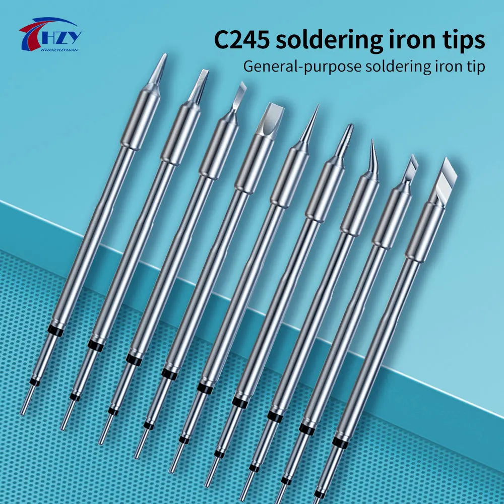 HZY C245 Soldering Iron Tips - Replacement Soldering Heads for JBC T245 Handle and Repair Stations