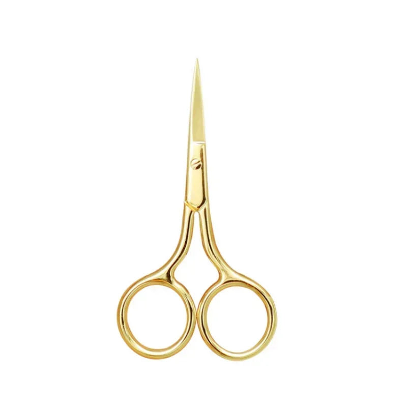 Stainless Steel Makeup Scissors - 9CM Compact Eyebrow Nose Hair & Nail Grooming Tool