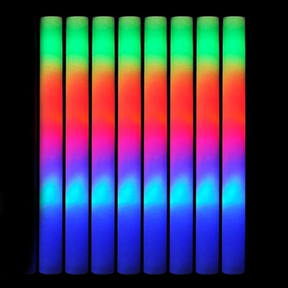 30 Pcs LED Foam Glow Sticks – White Light Flashing Cheer Batons for Wedding & Party Supplies, Glow in the Dark