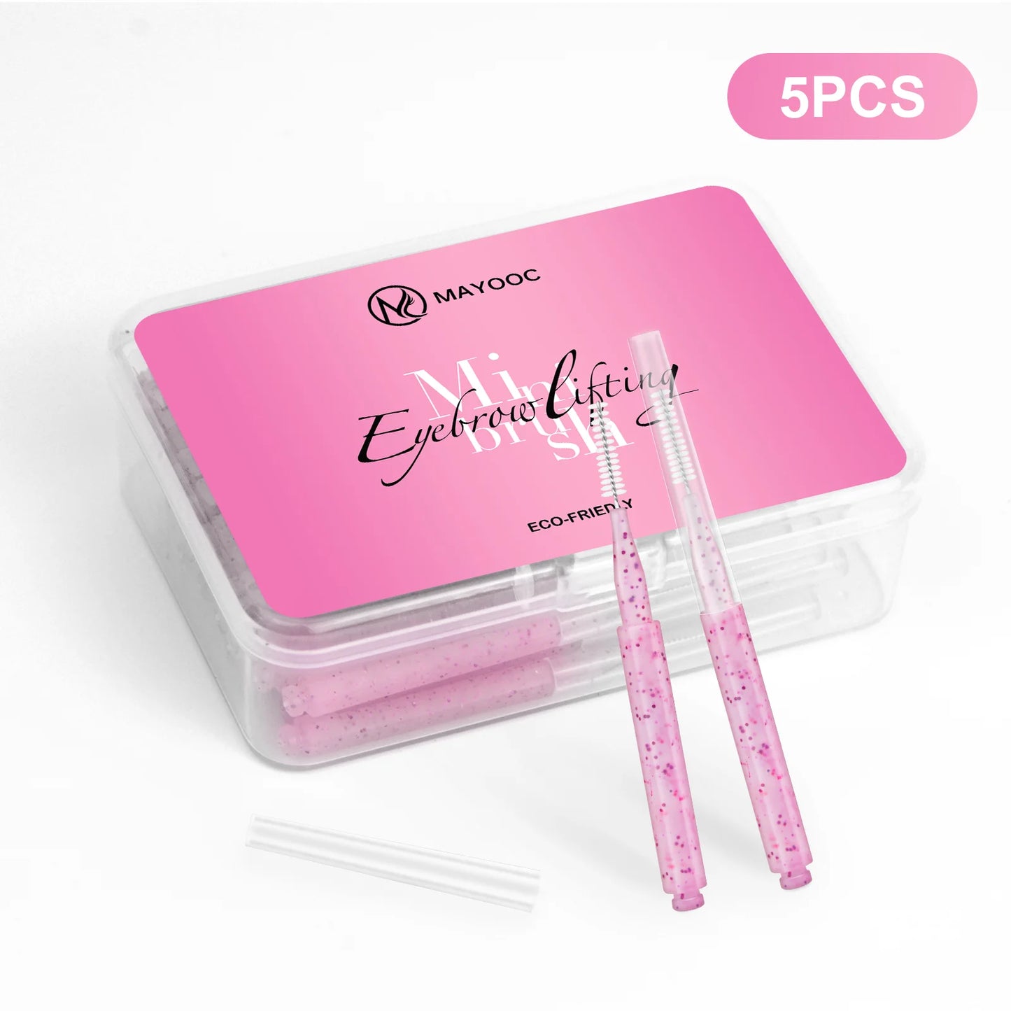 MAYOOC Mini Eyebrow Brush – Disposable Brow Lifting & Perm Brushes, Bendable Micro Eyelash Applicators Tools
