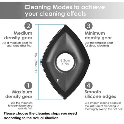 4 Modes Pet Hair Remover Comb Brush – Dog & Cat Hair Detailer, Cleaning Tool for Carpet, Sofa, Cloth, Car Seat, Reusable Rubber Pet Combs