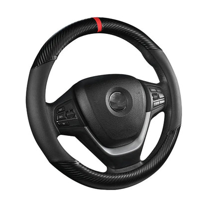 Fashion Universal Car Steering Wheel Cover — Breathable, Anti-Slip, 37-38cm Car Accessory