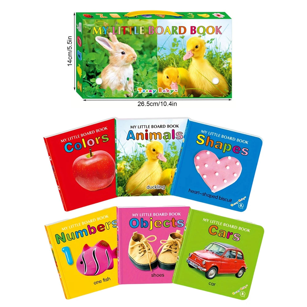 Colorful Patterned Card Book - Interactive Sensory Learning & Early Reading Education Gift