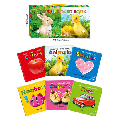 Colorful Patterned Card Book - Interactive Sensory Learning & Early Reading Education Gift