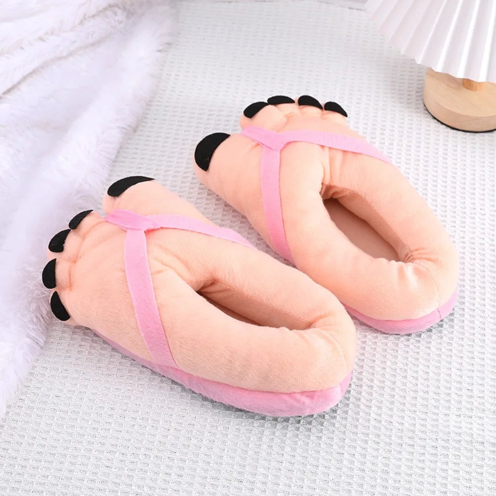 Funny Winter Couple Slippers - Soft Warm Cotton Home Slides