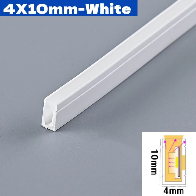 DC12V Flexible LED Neon Rope Light – Waterproof Silicone Strip Lamp for Cabinet, Closet & Recessed Lighting (4–10mm)
