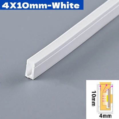 DC12V Flexible LED Neon Rope Light – Waterproof Silicone Strip Lamp for Cabinet, Closet & Recessed Lighting (4–10mm)