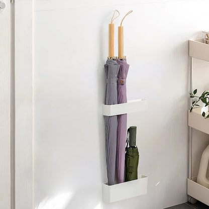 Multi-Functional Wall Mounted Umbrella Holder - Nail-Free Fastener Style Household Storage Rack