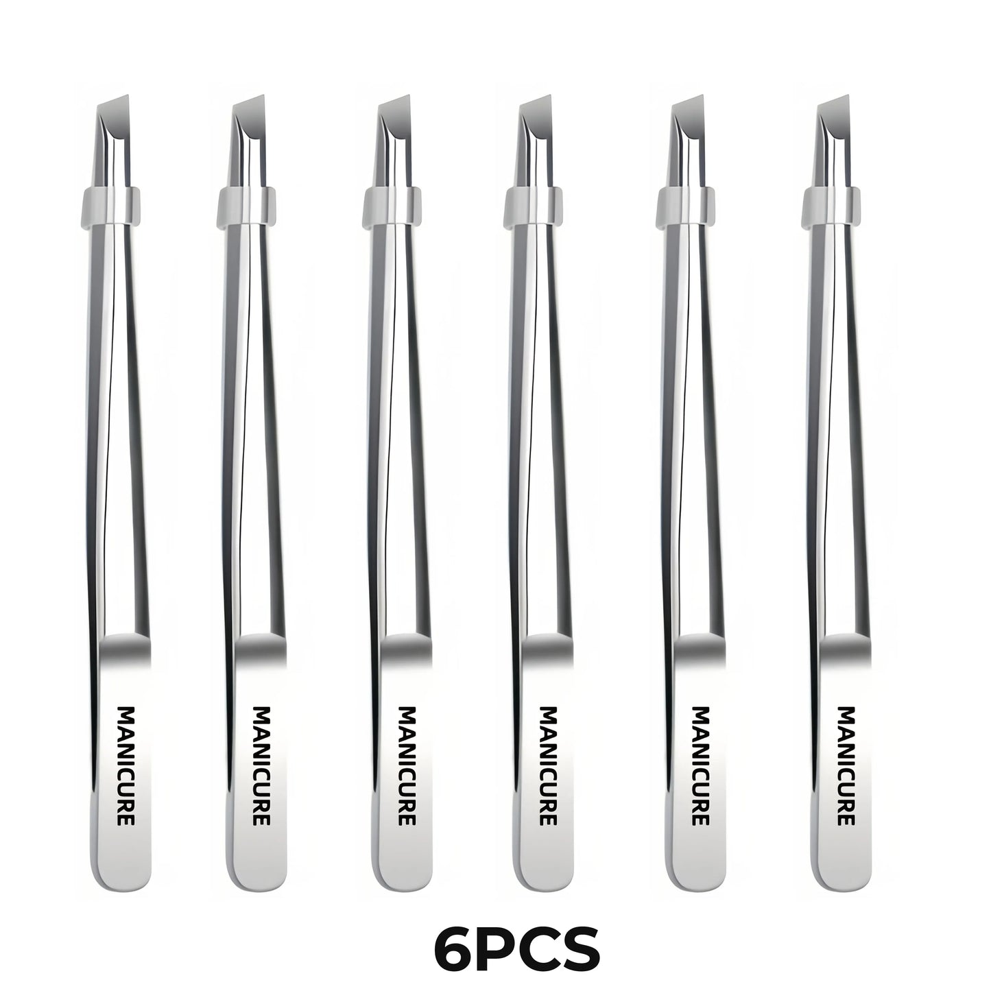 Stainless Steel Tweezers Tool - Precision Eyebrow Eyelash Applicator for Beard & Mustache Grooming