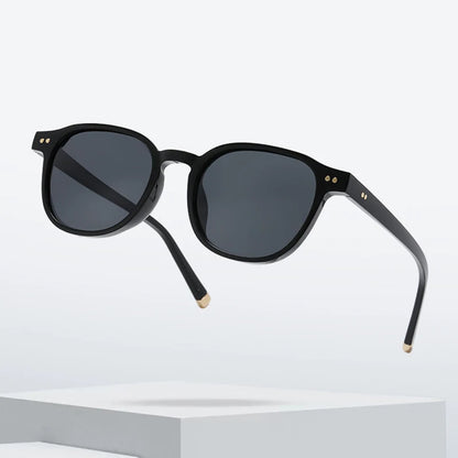 SHAUNA Retro Square Polarized Sunglasses — Fashion Rivet-Decorated Shades for Women & Men, UV400 Driving Sun Glasses