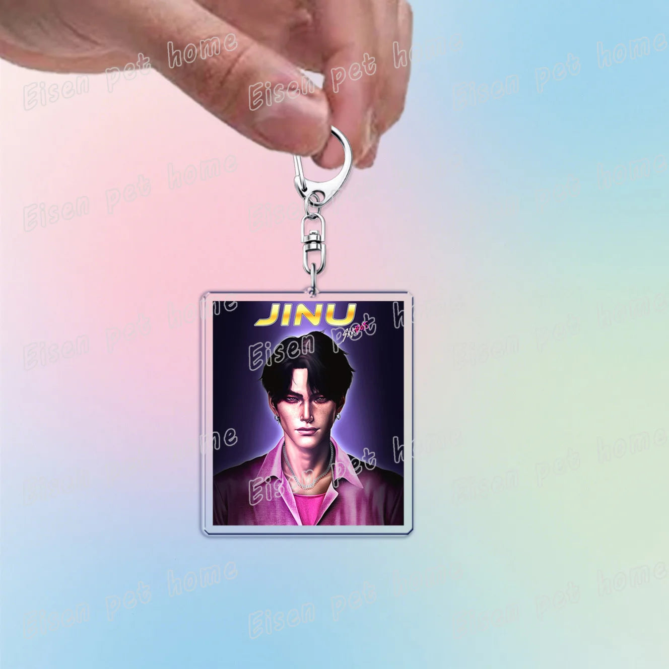 Kpop Demon Hunters Huntrix Saja Boys Keychain Bag Charm Rumi Zoey Jinu Ramen Keyring Fans Gift