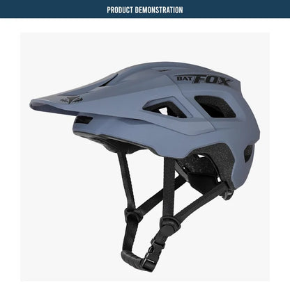 BATFOX Matte Black MTB Bike Helmet – Men's Mountain Bike Cycling Helmet Casco Ciclismo