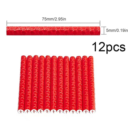 12-72pcs Bicycle Spoke Reflective Stickers - Colorful Wheel Safety Reflector Kit for DIY Bike Visibility & Protection