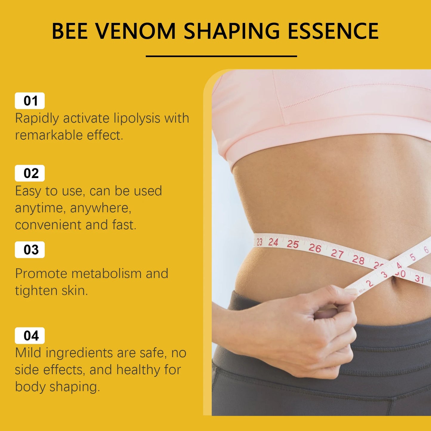 Bee Venom Shaping & Firming Body Oil – Anti-Cellulite Fat Burning Massage for Weight Loss