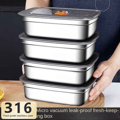 304 Stainless Steel Leak-Proof Bento Lunch Box – Sealed Food Storage Container for Fridge, Freezer & Camping