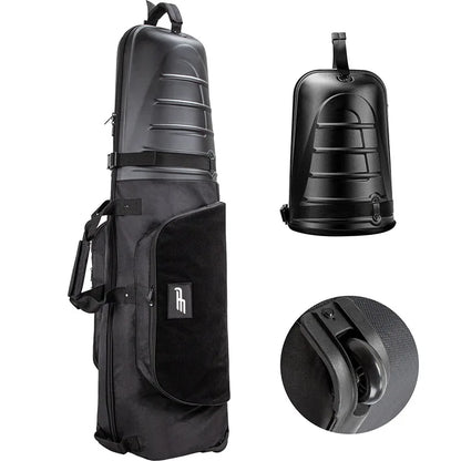 PlayEagle Hard Top Golf Travel Bag with Wheels — Foldable Hardcase with Support Rod, Portable Golf Bag 2024 HKB001