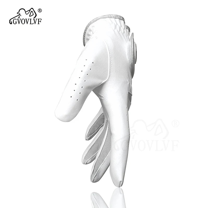 Men's Golf Glove - Breathable Micro Soft Fabric, Comfortable Fit with Magnetic Marker & Replaceable Design for Golfers