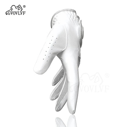 Men's Golf Glove - Breathable Micro Soft Fabric, Comfortable Fit with Magnetic Marker & Replaceable Design for Golfers