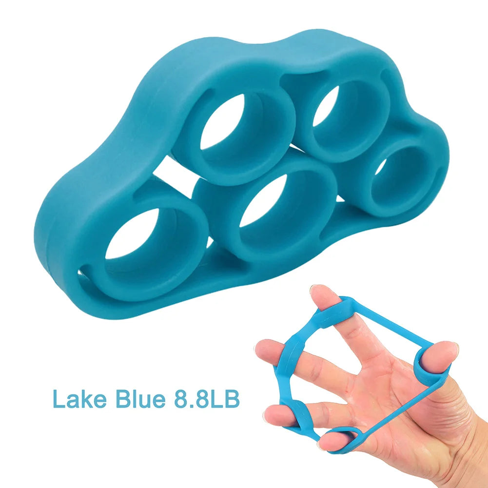 3-in-1 Silicone Finger Strengthener – Elastic Hand Grip Trainer & Guitar Finger Exerciser for Hand Therapy