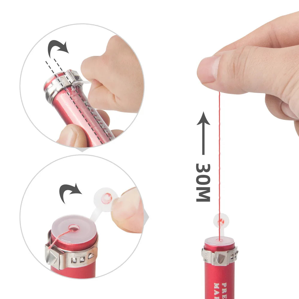 30m Pre-Inked Microblading Mapping String – White Eyebrow Marker Thread for Permanent Makeup & Tattoo Dyeing