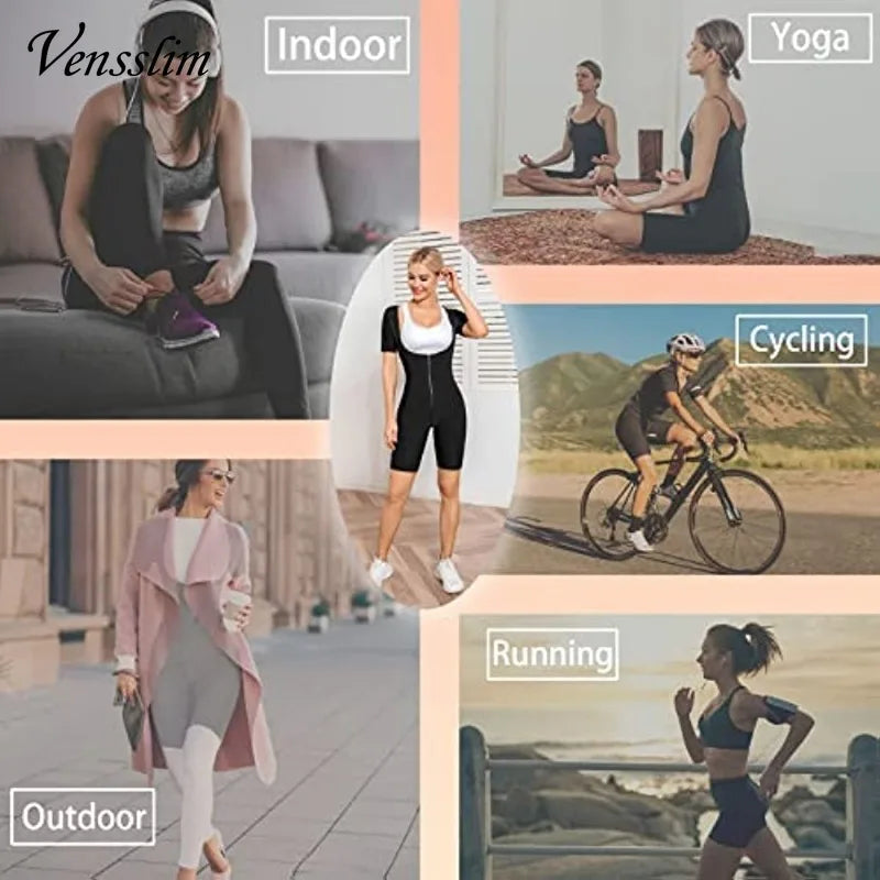 Vensslim Women's Sauna Suit: Sweat Shirt, Slimming Hot Thermo Shapewear for Full Body, Waist Trainer Legging Trimmer Corset
