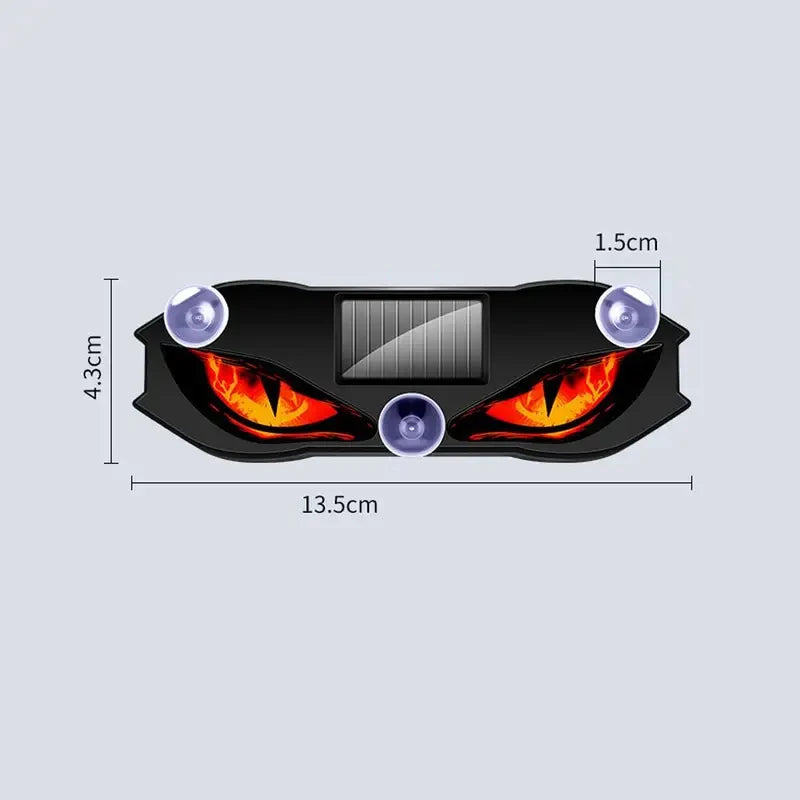 Solar Powered Car Neon Light - Wireless Demon Eye LED Ambient Lamp with USB Rechargeable Breathing Light