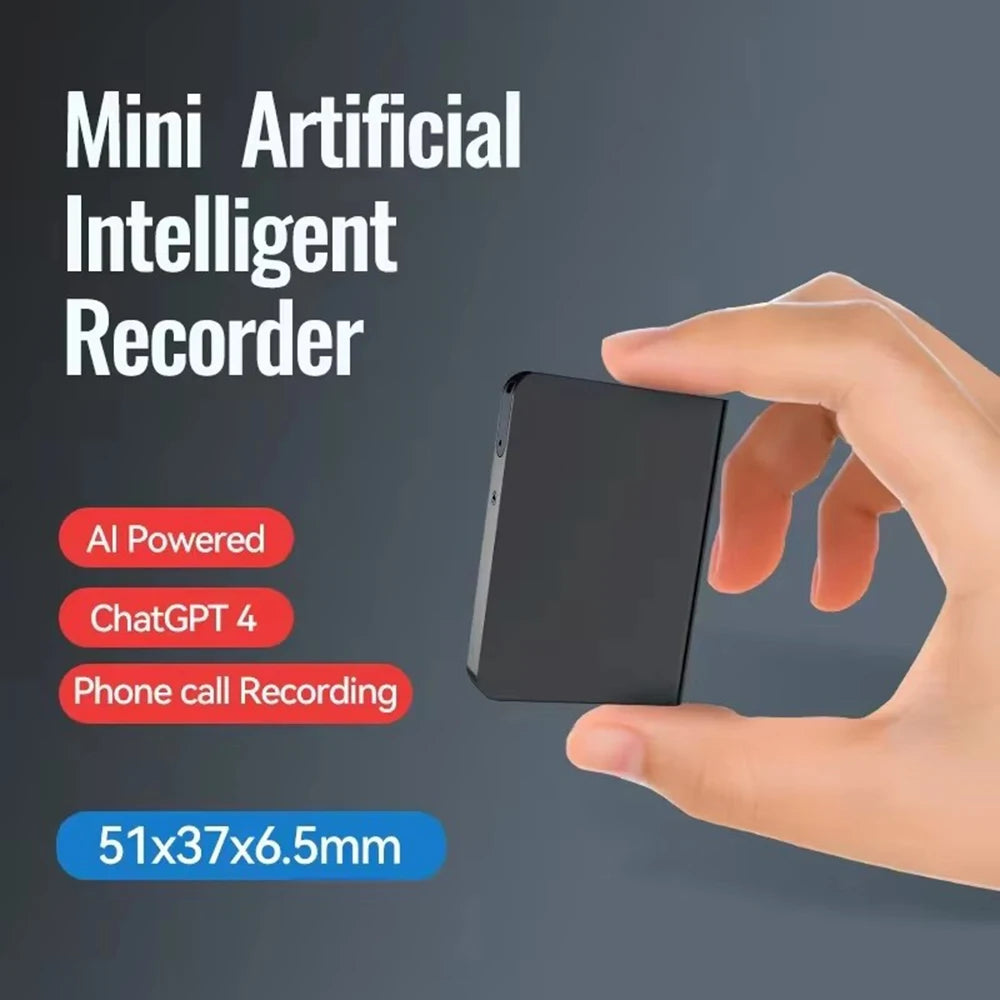 Smart AI ChatGPT-4 Voice Call Recorder — Real-Time Summarize Translator Device with Phone Charging, 8-128GB Storage