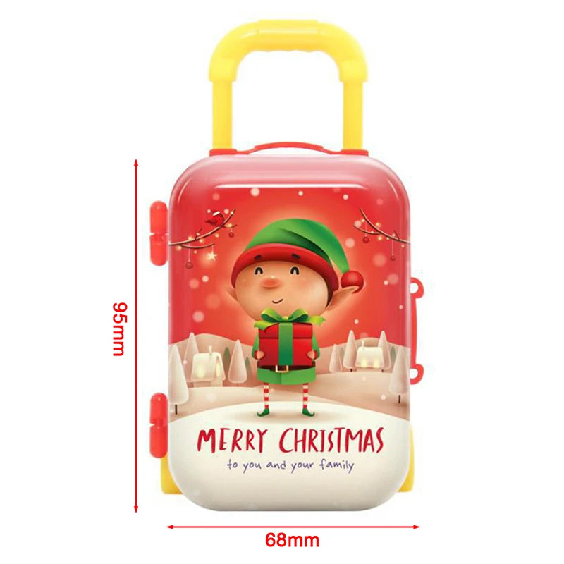 Festive Charms in a Box: Christmas Metal Tinplate Mini Suitcase - Your All-in-One Holiday Organizer!
