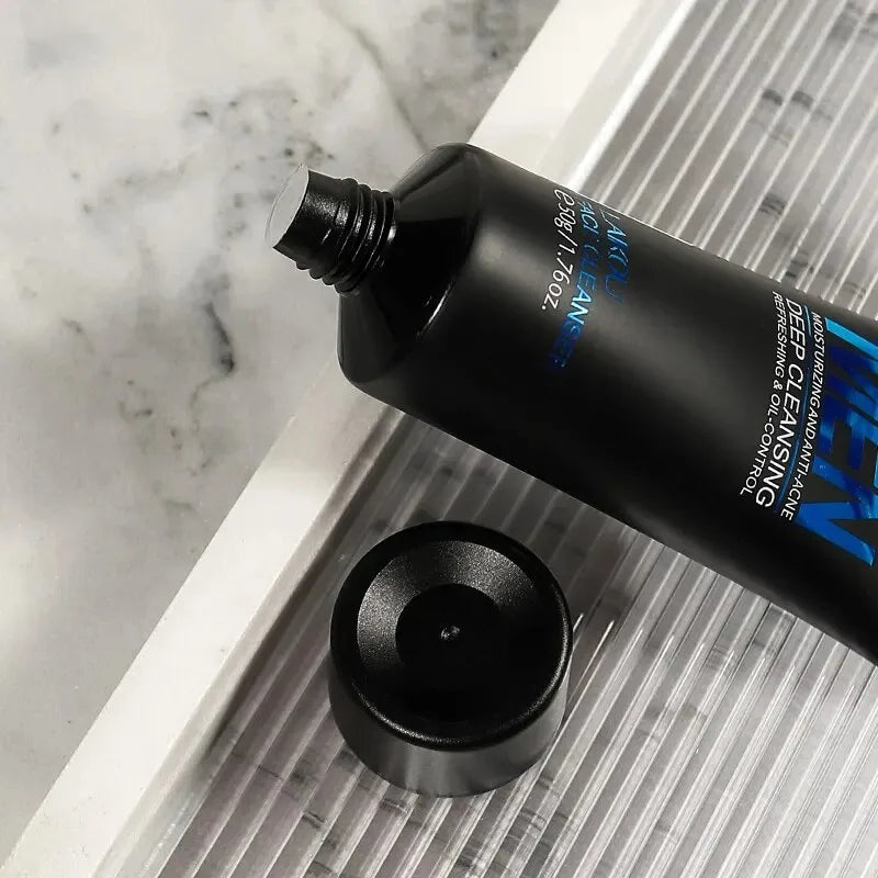 LAIKOU Men’s Facial Cleanser – Moisturizing Face Wash for Oil Control, Blackhead Removal & Deep Skin Nourishing Skincare