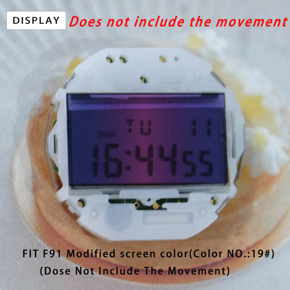 Casio F91W WS-7 A158 A159W A168 Screen Color Film - 3PCS Retro Square DIY Watch Modification Stickers