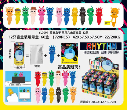 12PCS Surprise Blind Box Cartoon Character Dolls – Cute Model Toy Figures for Mobile, Car & Desktop Decoration Gift