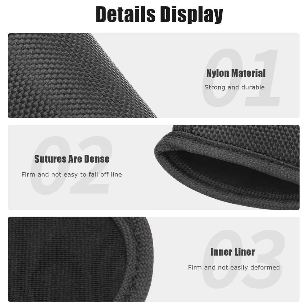 Flashlight Holster Pouch - Open Top Nylon Duty Belt Holder Case for D Cell & Compact Handheld Flashlights