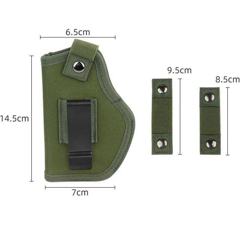 Tactical Universal Gun Holster - Left/Right Hand Waist Concealed Carry for Glock 17/19, Beretta M9, 1911, P226, 9mm Mag Pouch