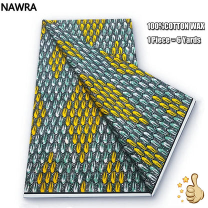 100% Cotton African Wax Print Fabric - High Quality Original Real Wax Ankara Batik Pagne Nigeria Style Sewing Fabric