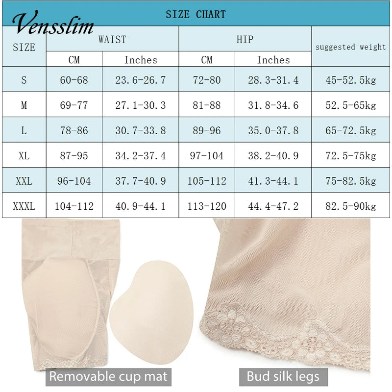 Women’s Butt & Hip Enhancer Briefs – Seamless Padded Shapewear Boyshorts for Body Shaping and Control