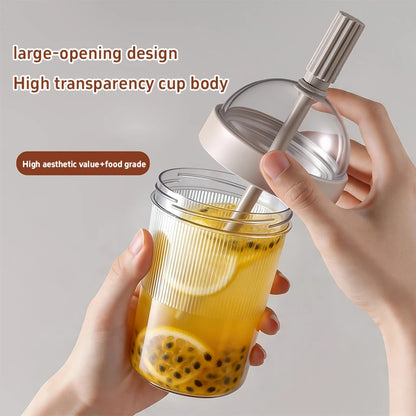 17oz Reusable Coffee Tumbler - Insulated Drink Cup with Lid and Straw for Home Office Travel