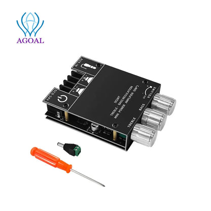 ZK-502MT Bluetooth 5.0 Stereo Subwoofer Amplifier Board | 2x50W High Power 2.0 Channel Bass AMP
